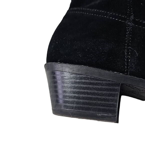 Vionic Black Suede Ankle Boots Booties Size 10 - Picture 10 of 13